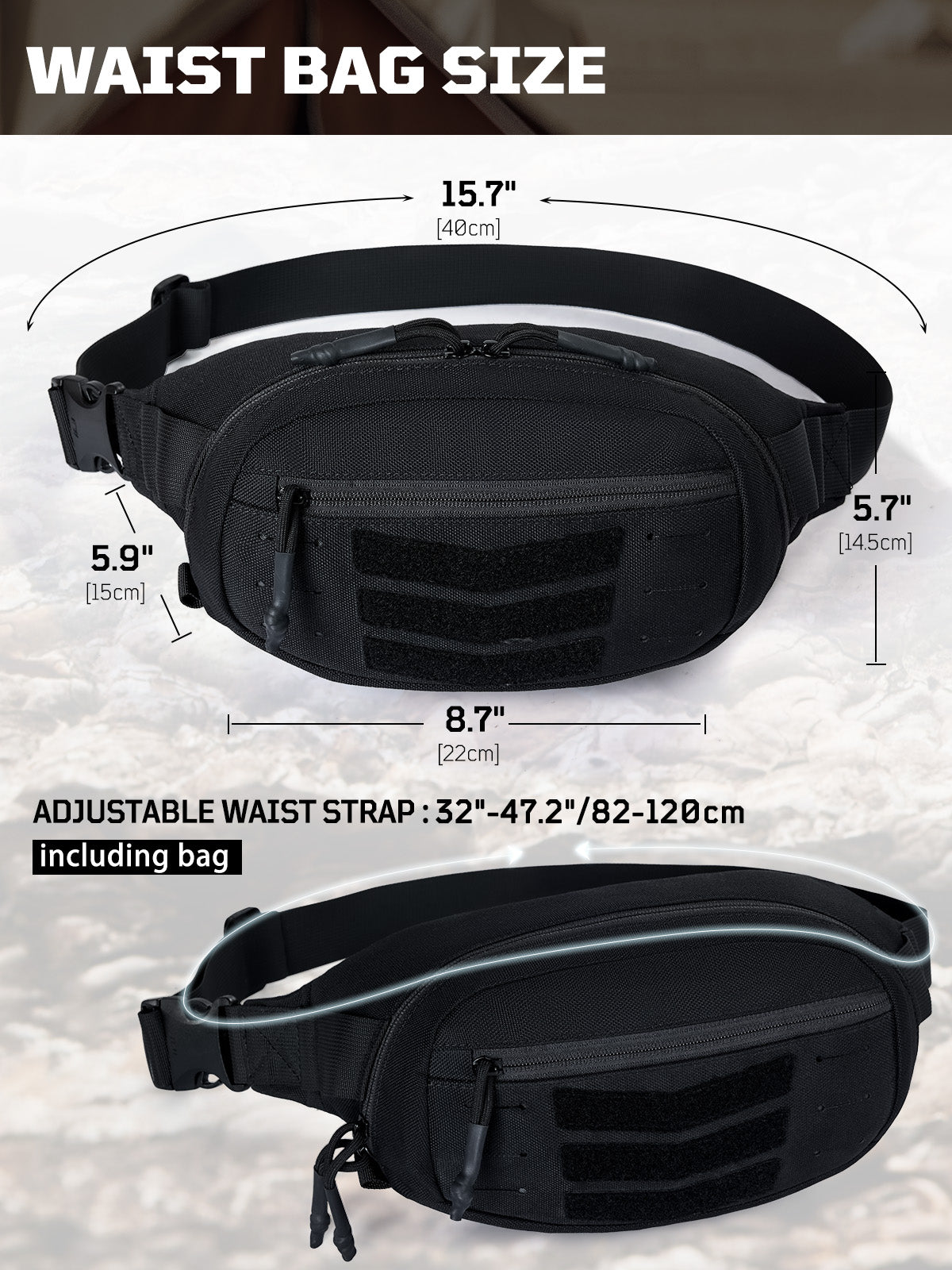 1TG Tactical Fanny Pack for Men Women